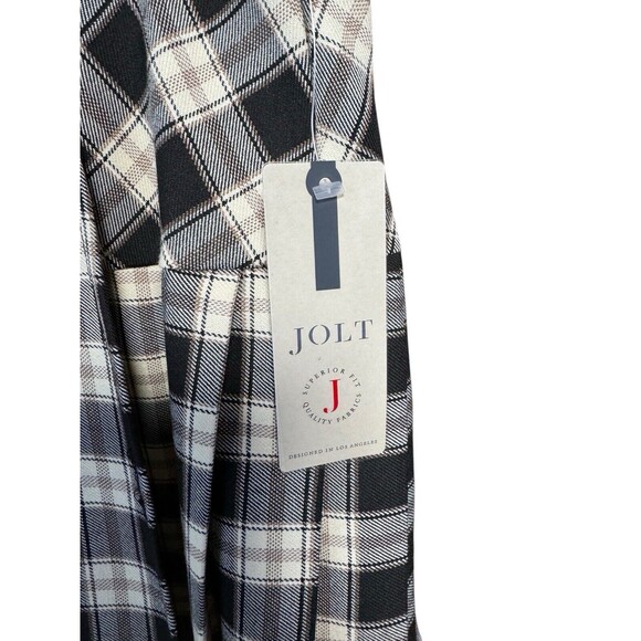 Jolt Plaid Wrap Button Pleated‎ Skirt Women’s Size Large NWT - Picture 10 of 16